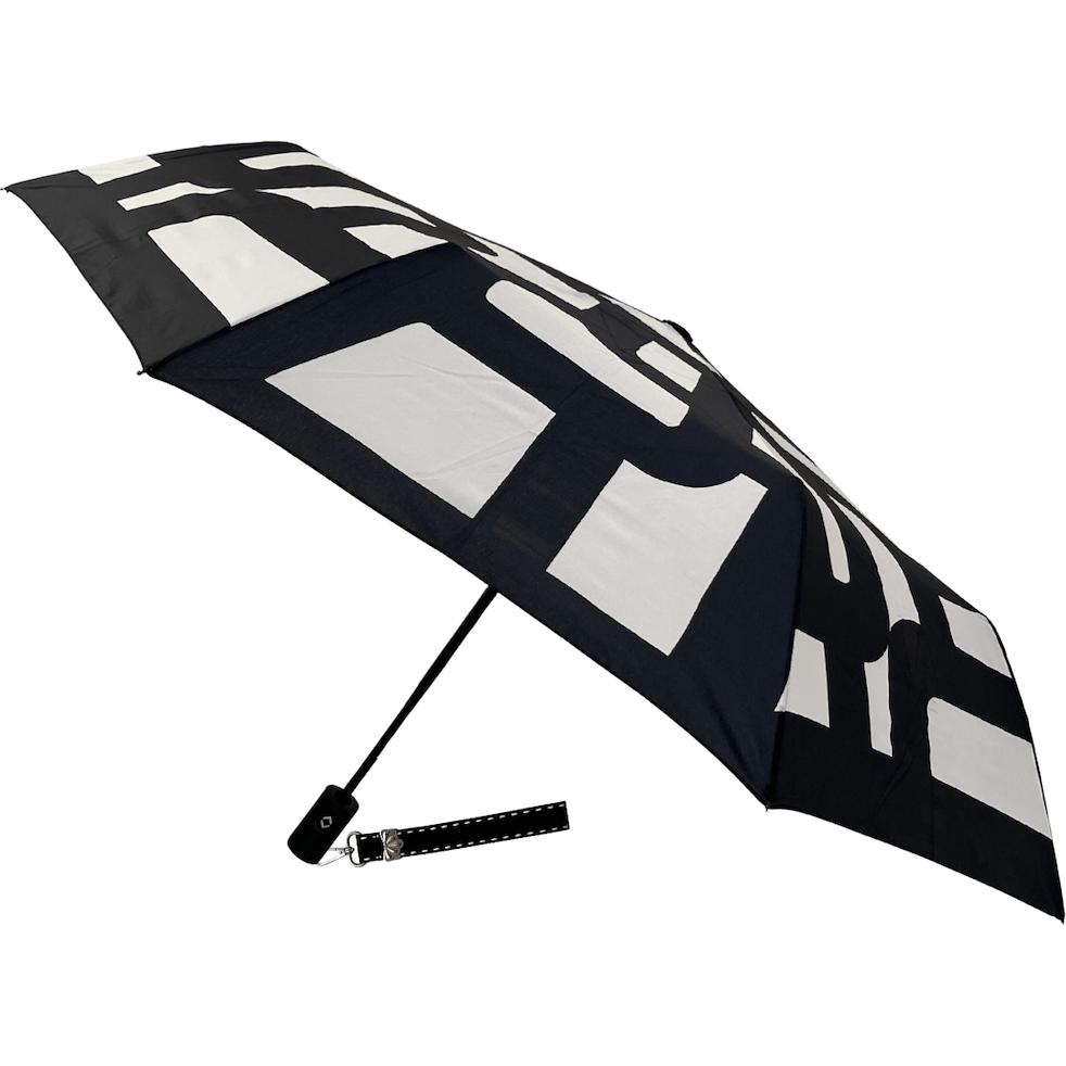 Smati, Ombrello, NOIR GRAPHIQUE faltbarer Regenschirm, Automatik, Nero