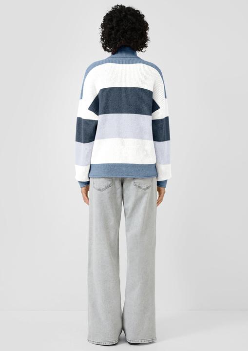 Produktbild s.Oliver Strickjacke Rollkragenpullover mit Streifen (XS)
