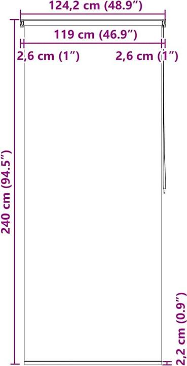 Actual product image VidaXL Nemanja (120 x 240 cm)