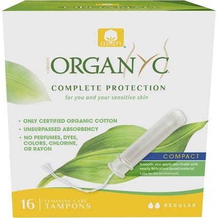 Actual product image Organyc Compact Regular Applicator Tampons Regular