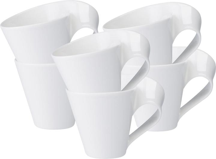 Villeroy & Boch Multipack NewWave Caffè Becher mit Henkel klein - 6 Stück (250 ml, 6 x)