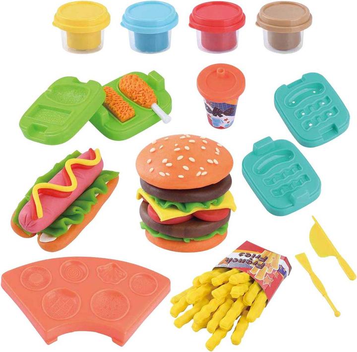 Produktbild PlayGo Hamburger-Ton-Set – 4 Tontöpfe