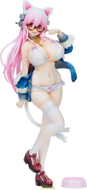 Actual product image Union Creative Super Sonico PVC Statue Super Sonico White Cat Ver. 27 cm