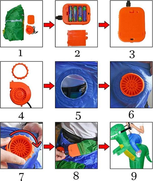 Actual product image I Am Creative Aufblasbares Alien Verkleidung für Erwachsene Motto Party Kostüm (M, L)