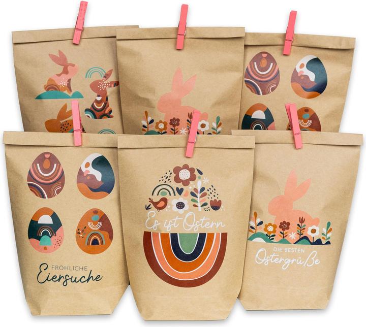 Papierdrachen Geschenktüten zu Ostern Set 6 (12x)
