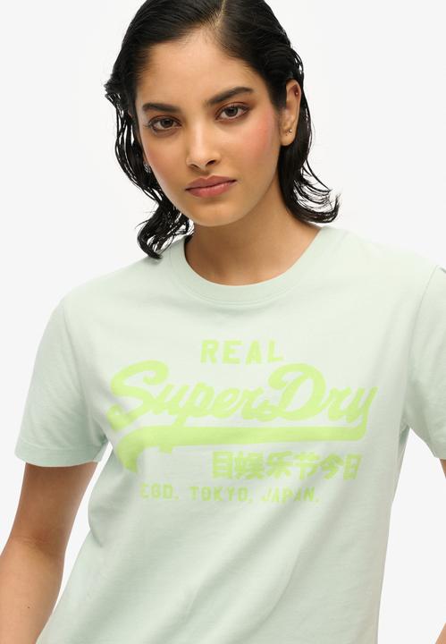 Immagine prodotto Superdry Figurbetontes T-Shirt in Neonfarben mit Vintage-Logo (12XL)
