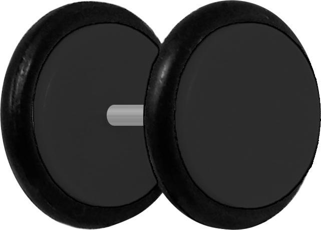 Immagine prodotto Star Piercing Finta spina nera con O-Ring (senza ottone, Materiale sintetico)