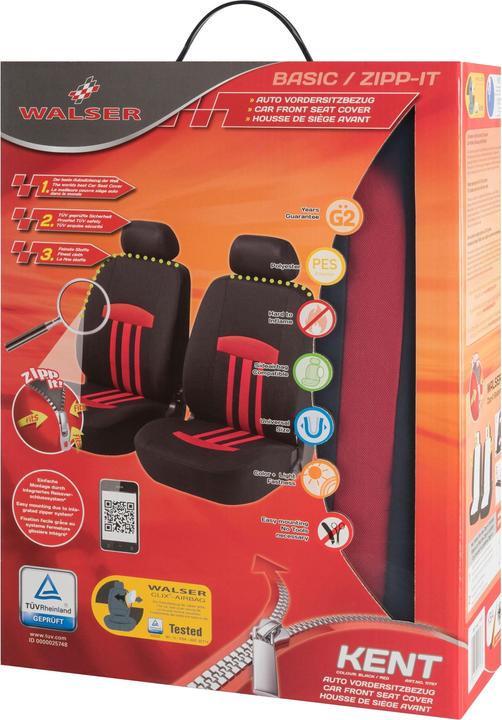 Image du produit Walser Housse de siège auto Kent Zipp-It Basic rouge