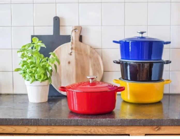 Produktbild BK Bourgogne Braadpan - 24 cm - Chili Red (24 cm, Bräter + Schmortopf, Gusseisen)