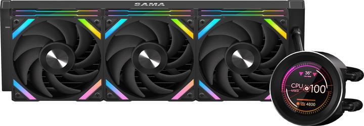 Actual product image Deepcool SAMA Gears Q60 Black 360mm AIO