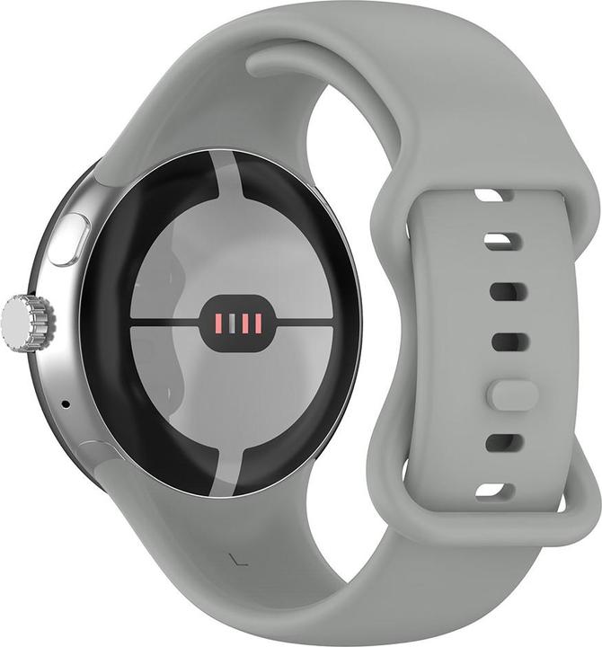 Techsuit - Watchband (W031) - Google Pixel Watch / Watch 2 / Watch 3 41mm - Gray (Silikon)