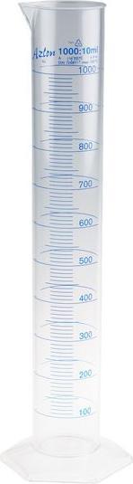 Actual product image RS PRO TPX measuring cylinder Class A 1000ml