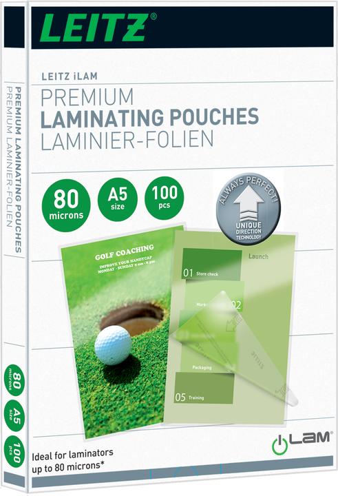 Actual product image Leitz Laminating foil (A5, 100 pcs., 80 µm)