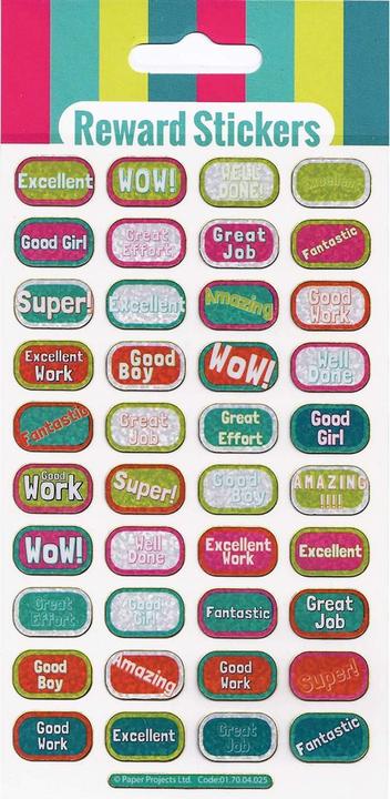 Actual product image Paper Projects Reusable Captions Reward Stickers