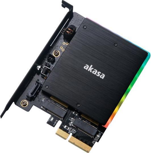 Actual product image Akasa AK-PCCM2P-03 - PCIe - M.2 - Black - 32 Gbit/s - 0 - 55 °C