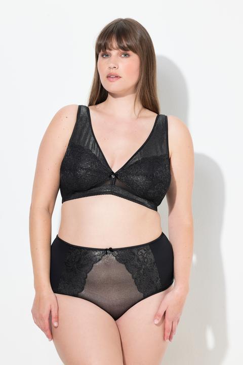 Produktbild Ulla Popken Maxislip, Silber-Schimmer, Spitze (60, Einzelpack)