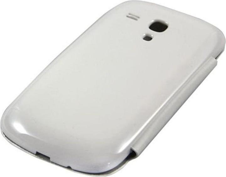 Produktbild König Design Tasche (Flipcover) für Handy Samsung i8190 / i8195 / i8200 Galaxy S3 mini Weiss (Samsung Galaxy S3 Mini)