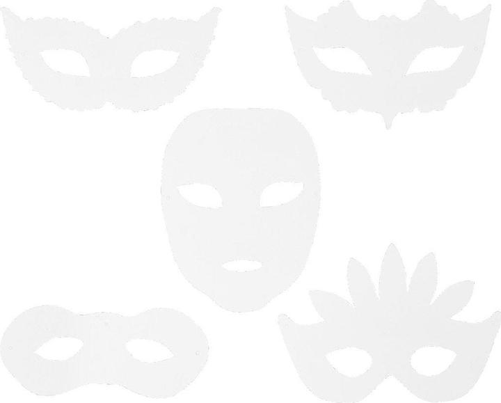Produktbild Creativ Company Papp-Maske Weiss, 16 Stück