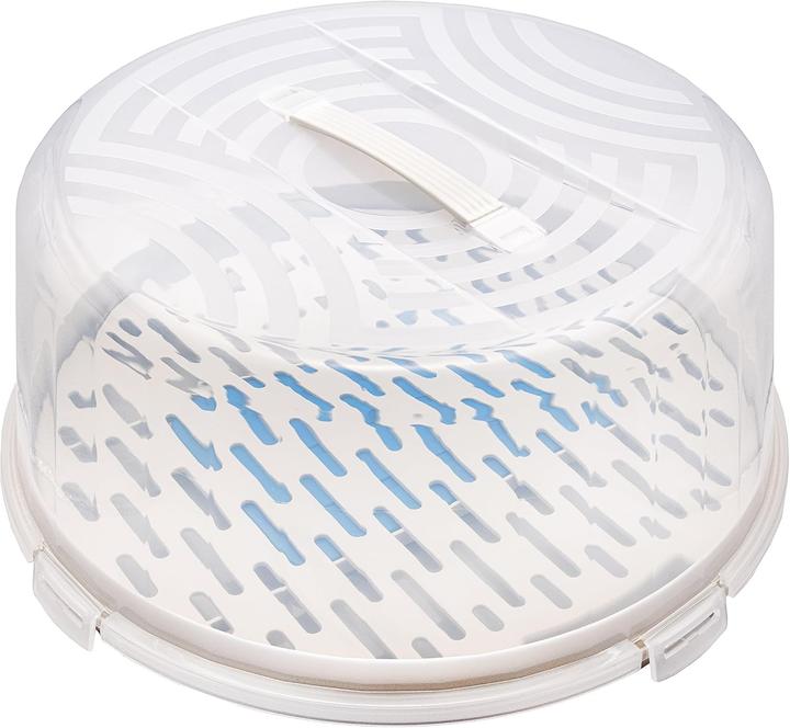 Produktbild BranQ Runder, hoher weisser Kuchenbehälter mit Kühleinsatz