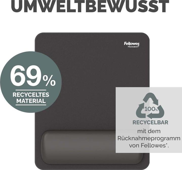 Produktbild Fellowes Breyta Mauspad schwarz mit Handgelenkauflage