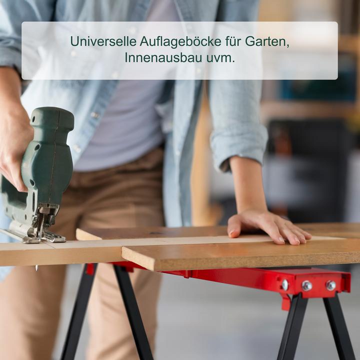 Actual product image Relaxdays Klappbarer Arbeitsbock 100 kg 2er Set (100 cm, 49 cm)