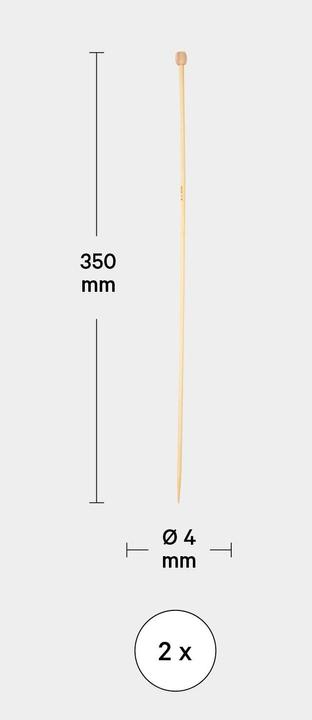 Actual product image Lalana Knitting needles 4 mm, 2 pieces