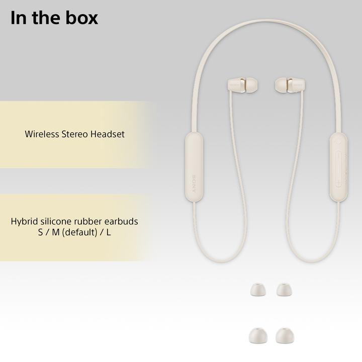 Actual product image Sony WI-C100 (No noise cancellation, 25 h, Wireless)