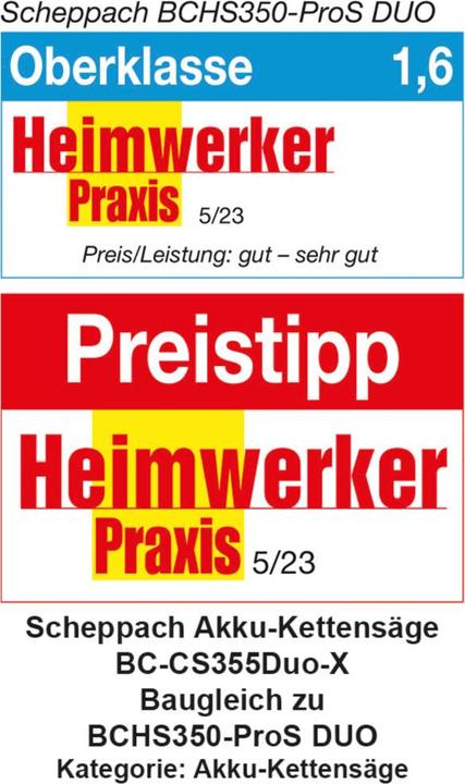 Produktbild Scheppach BC-CS355Duo-X (Akku Kettensäge)