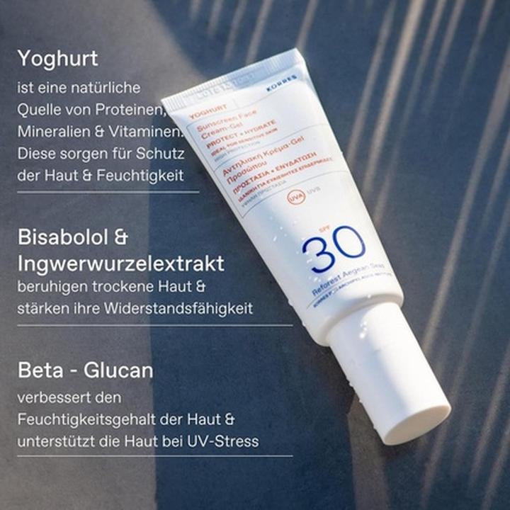 Image du produit Korres Yogurt Sunscreen Emulsion Body+Face Protective Emulsion With Spf30 250Ml (Crème solaire visage, Crème solaire, SPF 30, 250 ml)