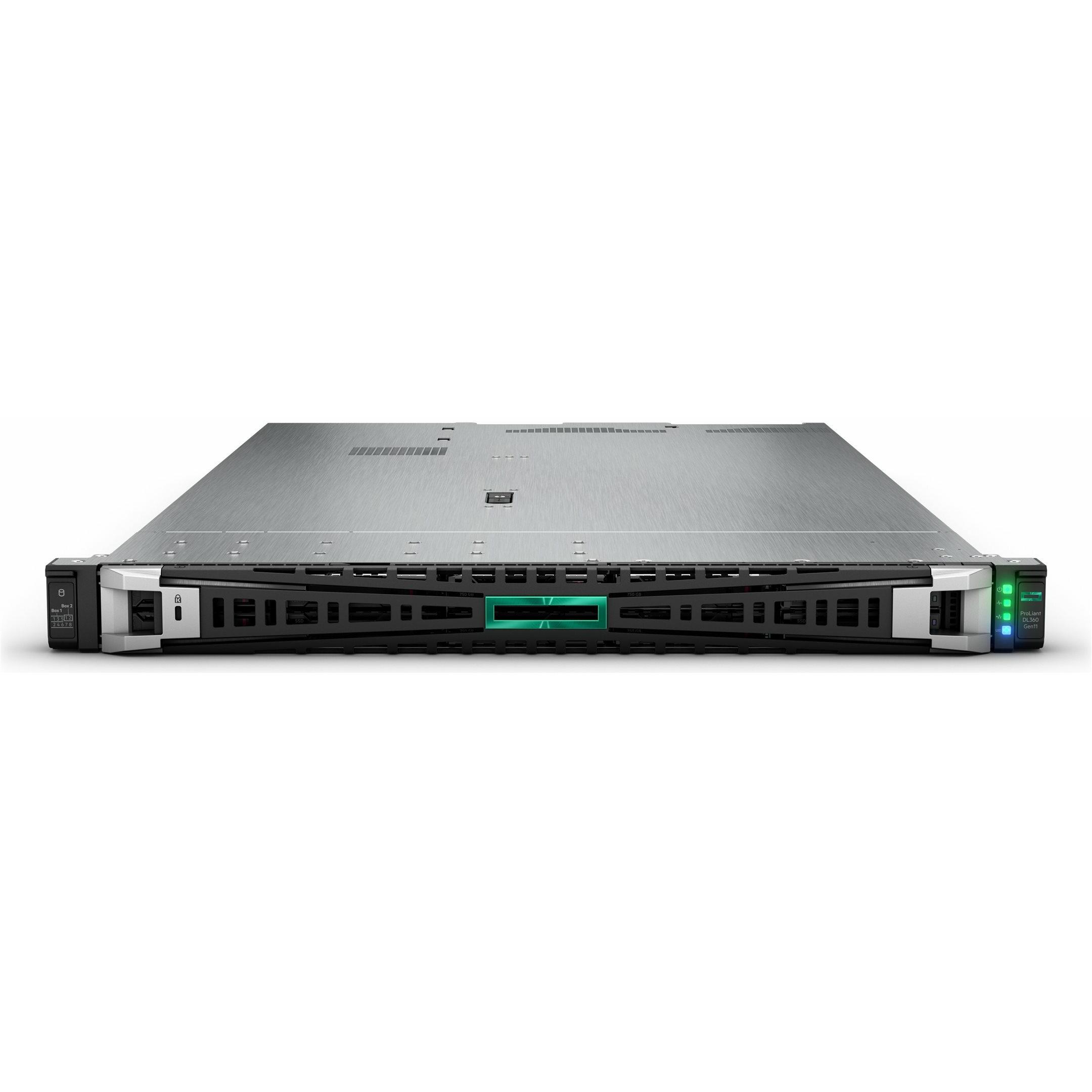 HPE ProLiant DL360 Gen11 4509Y 2.6GHz 8-core 1P 32GB-R MR408i-o NC 8SFF 1000W PS Server (32 GB, Rack Server), Server