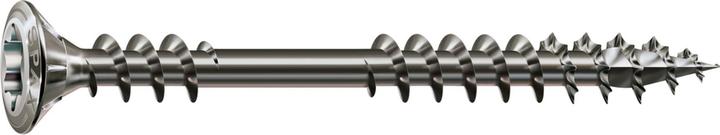 Produktbild Spax Fassadenschraube A2 Linsensenkkopf 8mm Fraesrippen T-Star Plus T20 Fixiergewinde 4cut (100 Schrauben pro Stück)