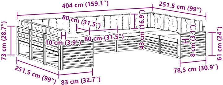 Produktbild vidaXL Outdoor-Sofa