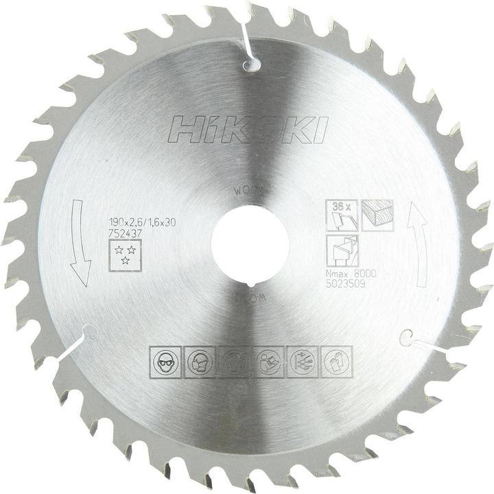 Hikoki Carbide saw blade 190x30xZ36