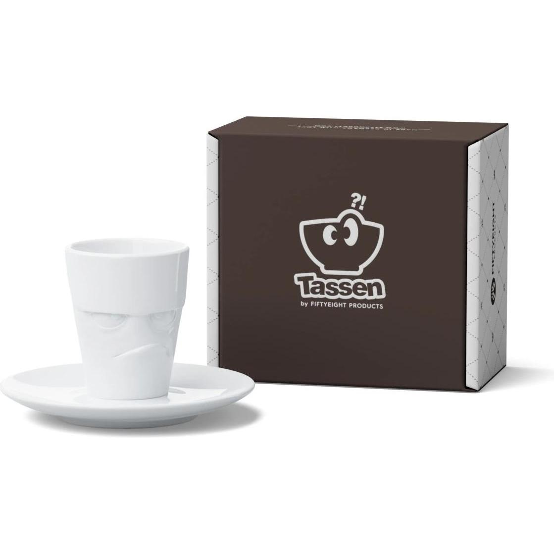 58 Products, Tasse, FiftyEight Espressobecher mit Henkel gruelig (80 ml, 1 x)
