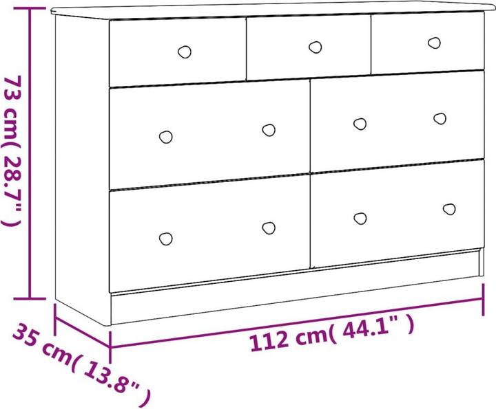 Image du produit vidaXL Paramona (112 x 35 x 73 cm)