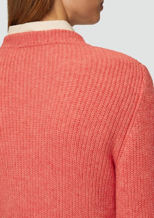 Actual product image S.Oliver Strickpullover Strickpullover mit Rippdetail und Crew Neck (44)