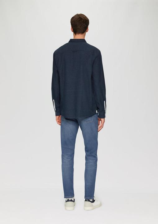 Produktbild S.Oliver Hemd Regular Fit: Strukturiertes Baumwollhemd mit Stehkragen (XL)
