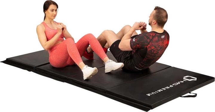 Actual product image HMS Folding gymnastics mat Premium MGS01 2400x1200mm, black (50 mm)