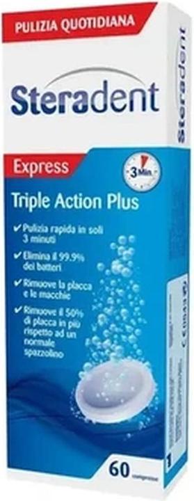 Produktbild Steradent Triple Action Plus Standard 60 Tablets
