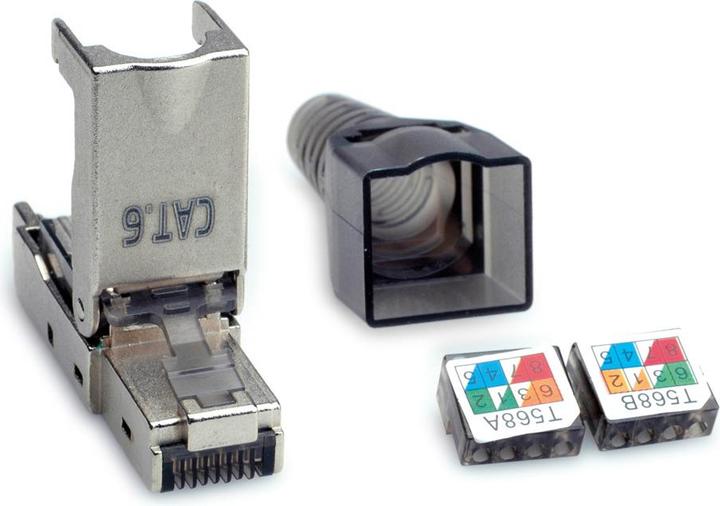 Actual product image Value Field-attachable RJ-45 plug Cat.6 (Class E), STP