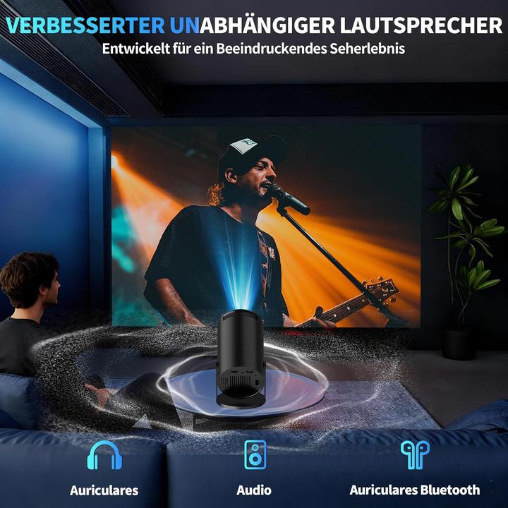 Actual product image Coolid Mini Beamer mit 4K-Unterstützung und 5G WiFi 6 (Full HD, 1400 lm)