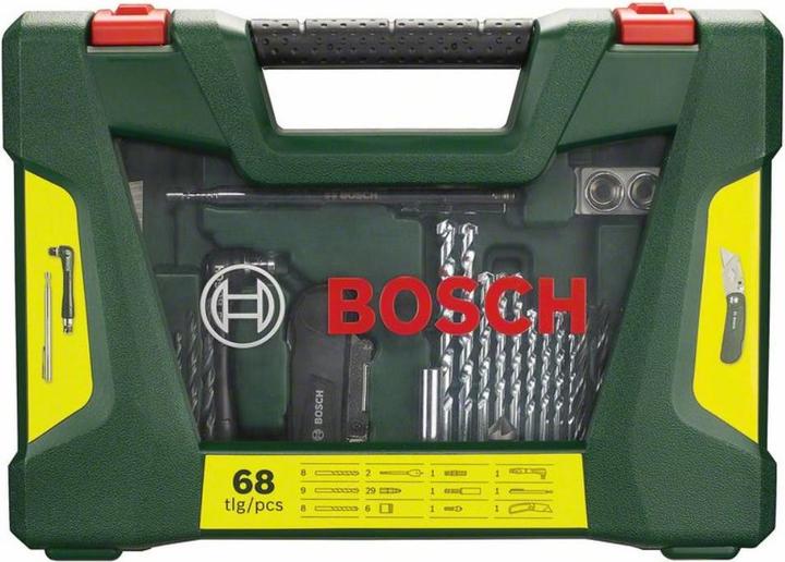 Produktbild Bosch Zubehör V-Line Bohrer- und Bit-Set, 68-teilig, Klappmesser, Magnetstab, Winkelschrauber (10 mm, 2 mm, 2.5 mm, 3 mm, 3.5 mm, 4 mm, 4.5 mm, 5 mm, 5.5 mm, 6 mm, 6.5 mm, 7 mm, 7.5 mm, 8 mm, 8.5 mm, 9 mm, 9.5 mm)