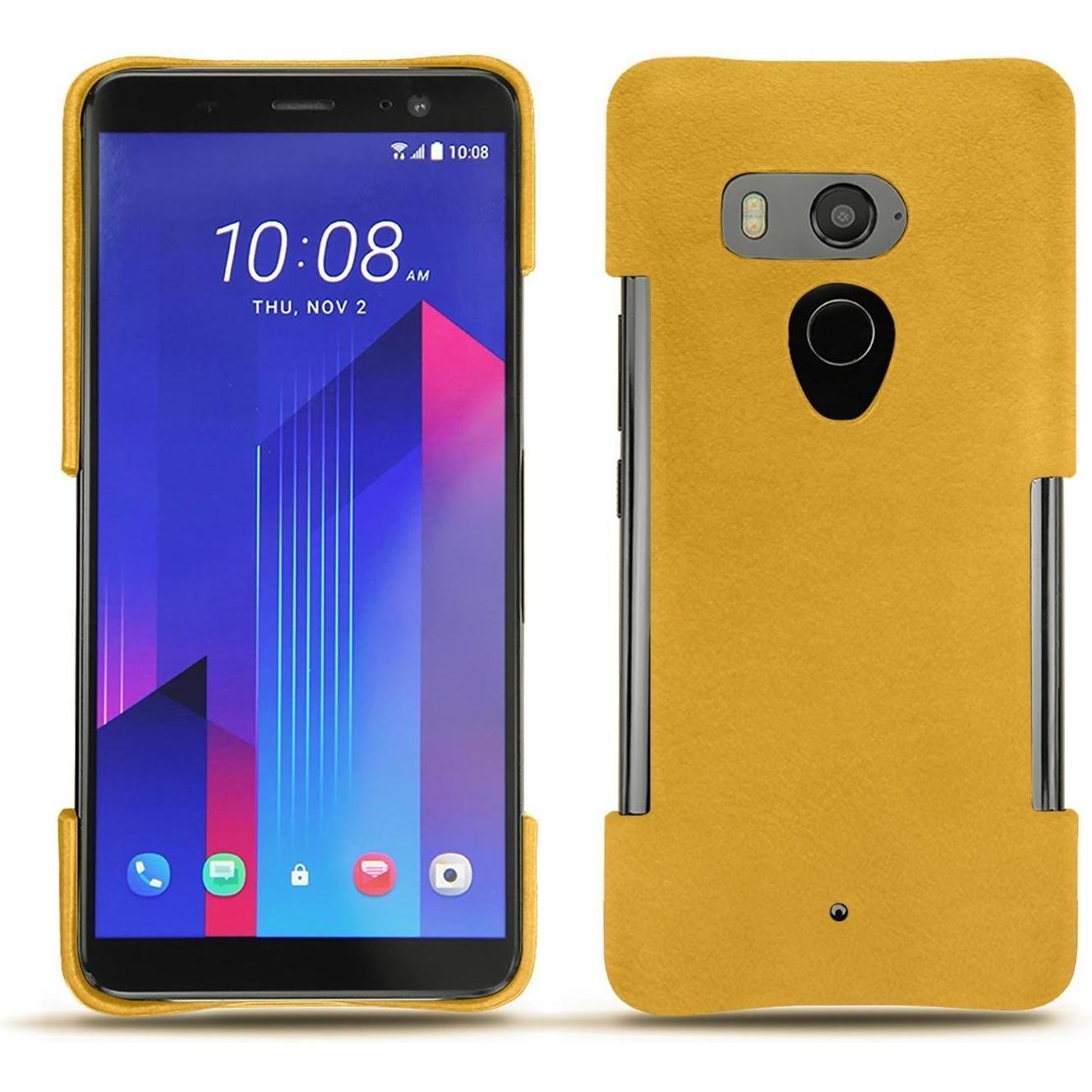 Noreve Lederschutzhülle (HTC U11+), Smartphone Hülle, Orange