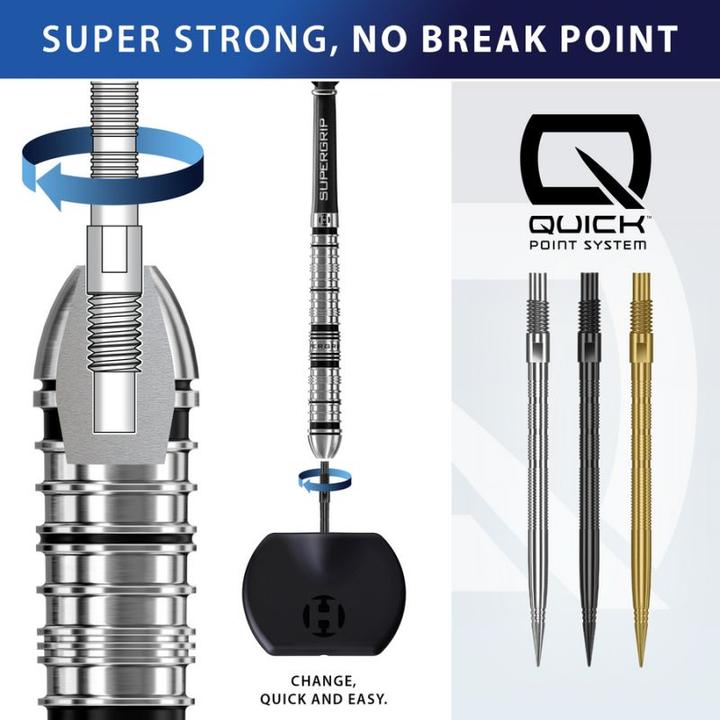 Image du produit Harrows Quick Point Micro Grip Spitzen Schwarz 26mm