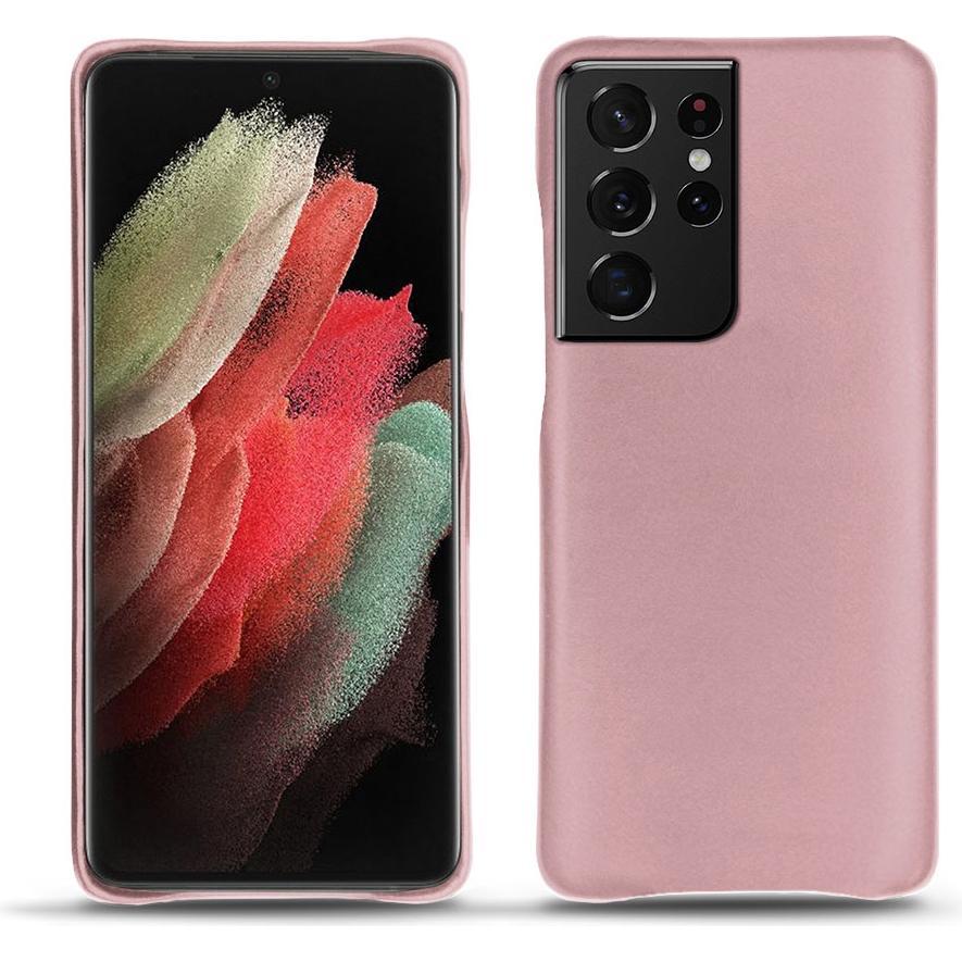Noreve Lederschutzhülle (Samsung Galaxy S21 Ultra), Smartphone Hülle, Rosa