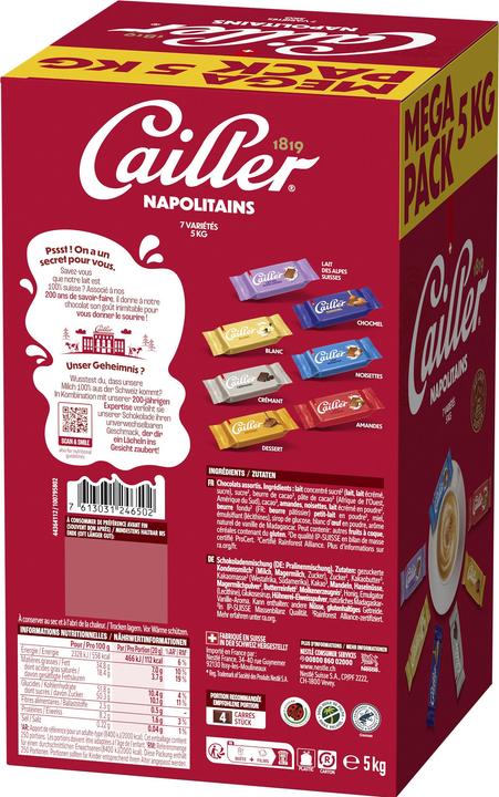 Actual product image Cailler Napolitains 5kg N4 CH (5000 g)
