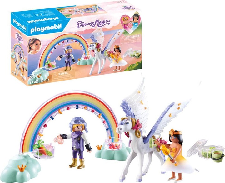 Actual product image Playmobil Celestial Pegasus with Rainbow (71361, Playmobil Princess)