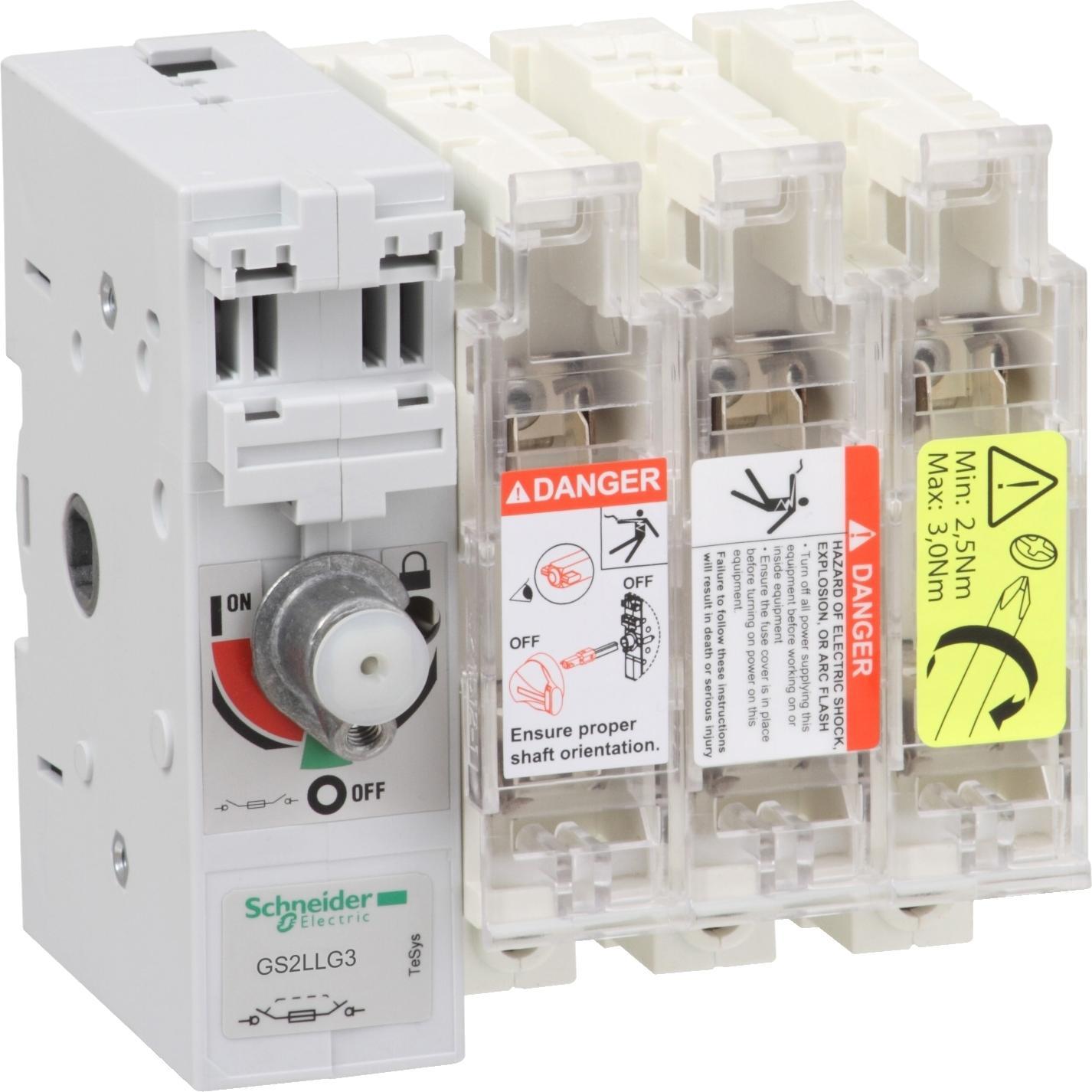 Schneider Electric, Systemstromversorgung, Lasttrennschalter m. Sicherungen TeSys GS2LLG3