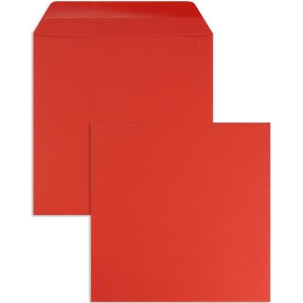 Blanke, Briefumschlag, Briefumschläge 190x190mm 120g/qm gummiert VE=100 Stück rubin (100 x)