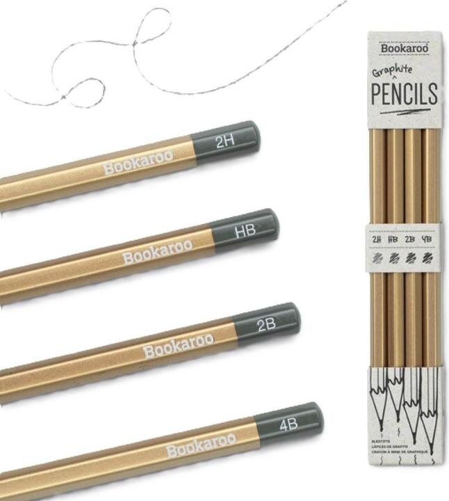 Immagine prodotto Teka Bookaroo Bleistifte - Gold (4 Stück) (4 x)